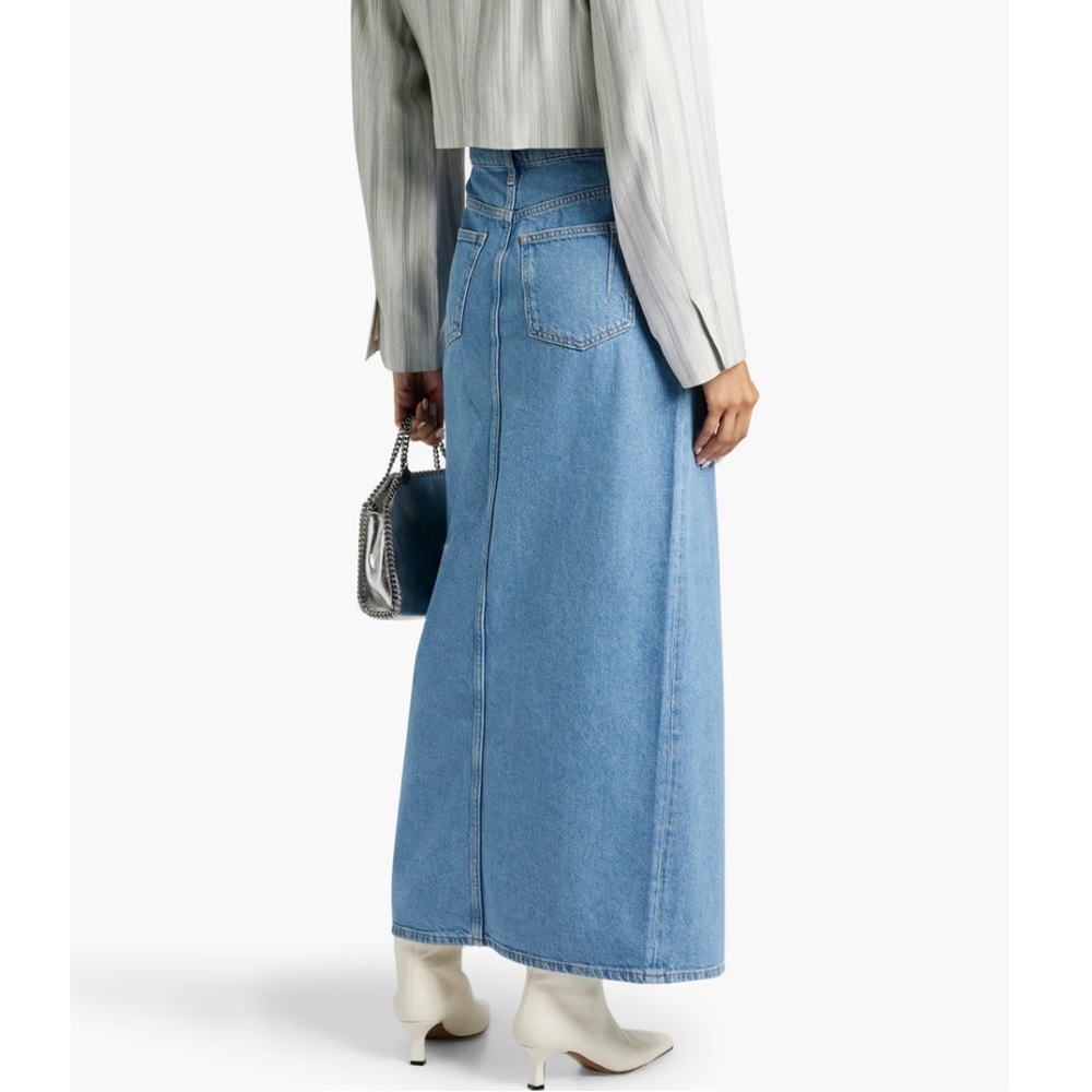 Derek Lam 10 Crosby Blue Denim Maxi Skirt NWT size 27 - Picture 3 of 12